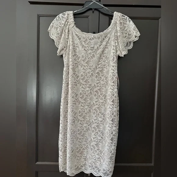 Tiana B. | Dresses | Lace And Sequin Tea Length Dress | Poshmark